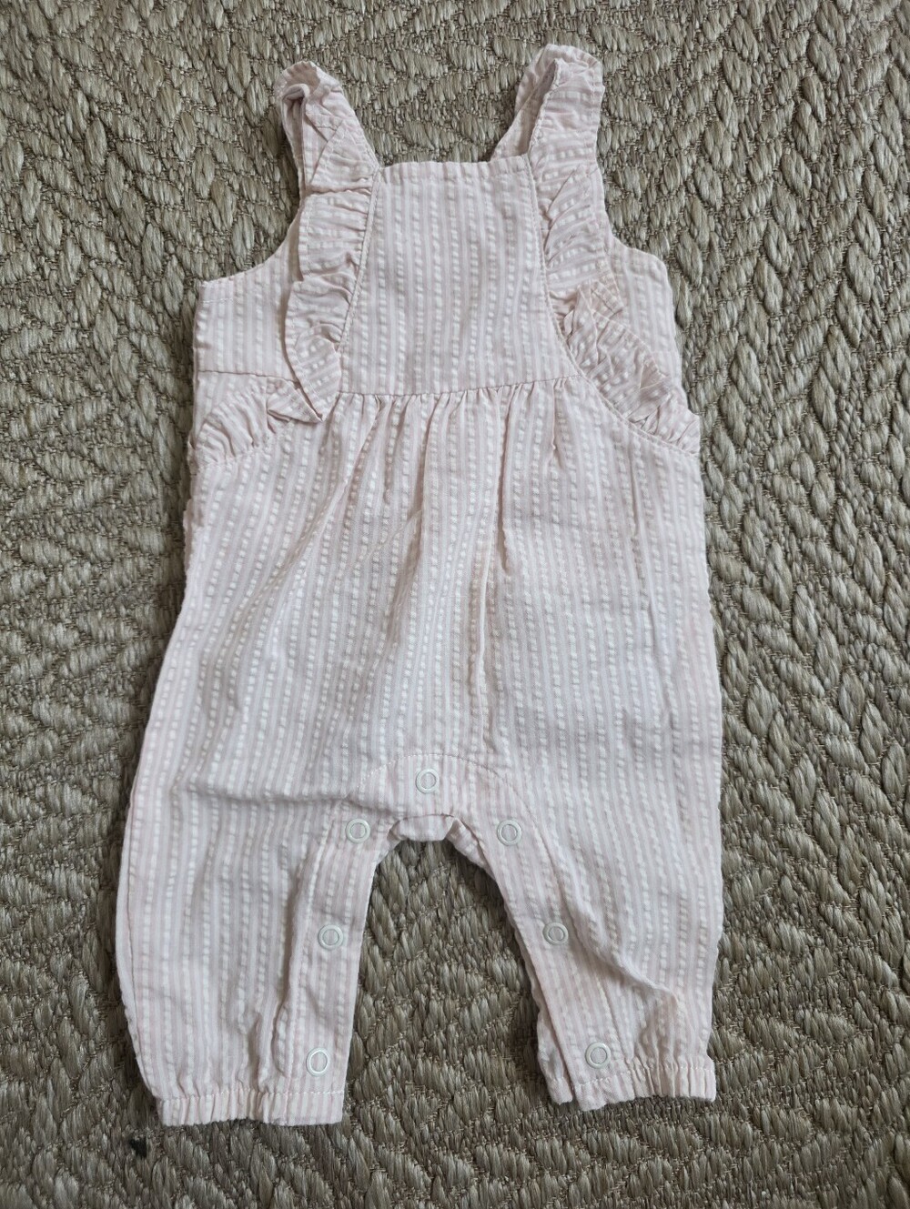 Baby Pink Ruffle Strap Romper